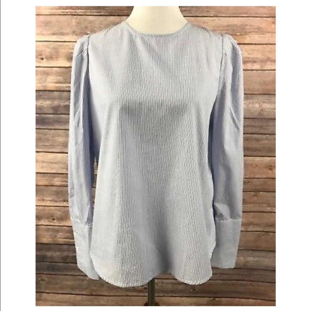 Who what wear- striped blue blouse
